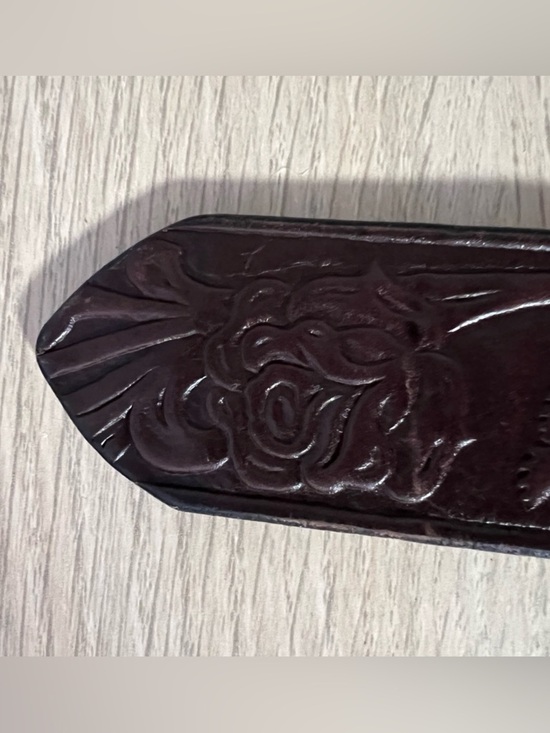 Faithful Designs X IVAN Oval Cherry Blossoms Metal Buckle Tooled Leather Belt XS main image 10